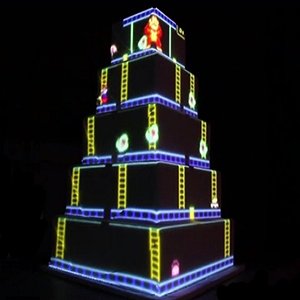 Donkey Kong Projector Wedding Cake