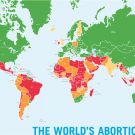 Mapa das leis de aborto no mundo