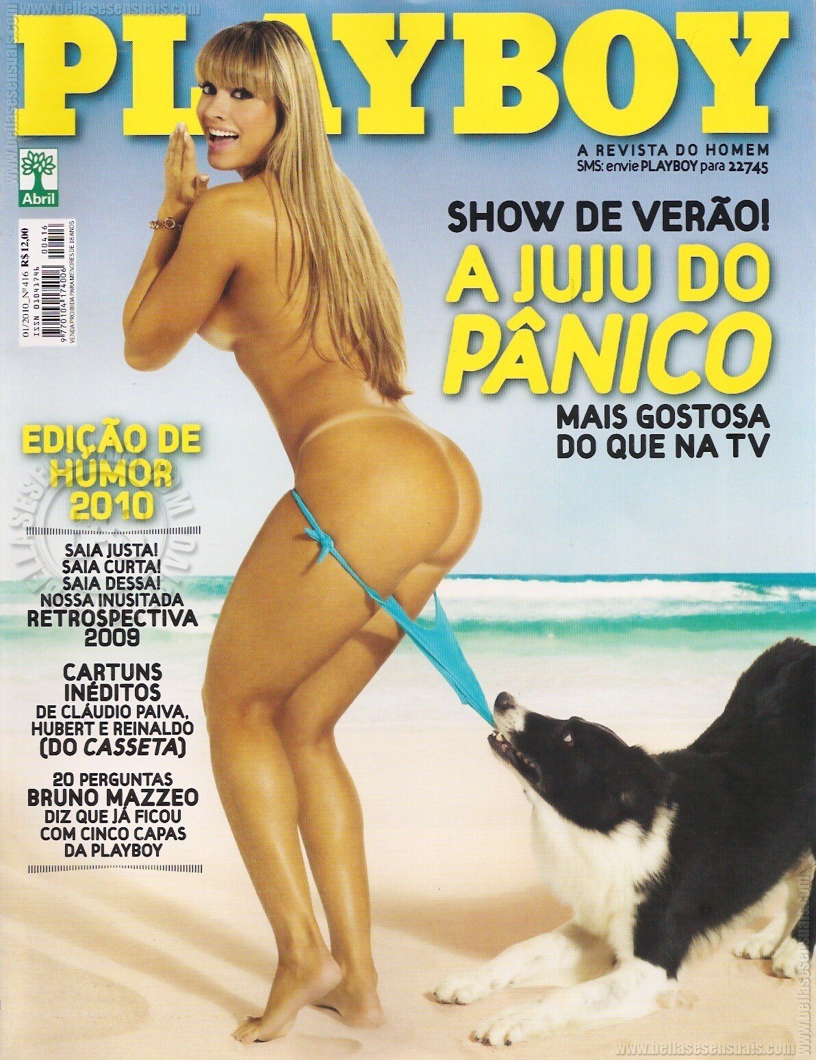 A revista playboy de Janeiro traz como capa a modelo Juliana Salimeni