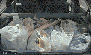carregar sacolas supermercado
