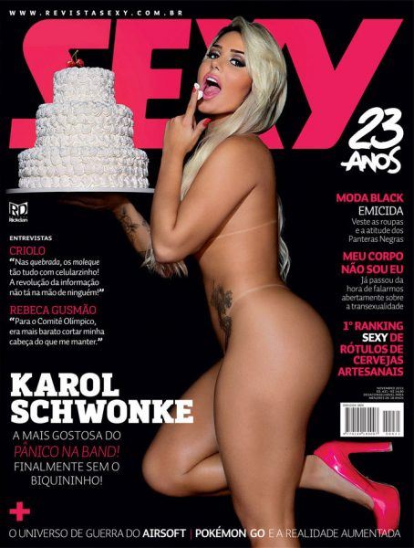 Fotos Panicat Karol Schwonke na Revista Sexy de Novembro 1