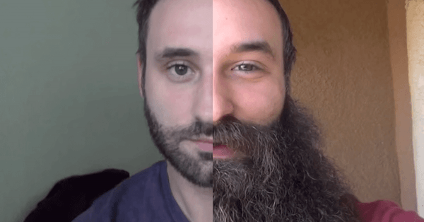 1 ano sem fazer a barba