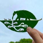 Lito Leaf art artista japones cria arte com folhas de arvores 1
