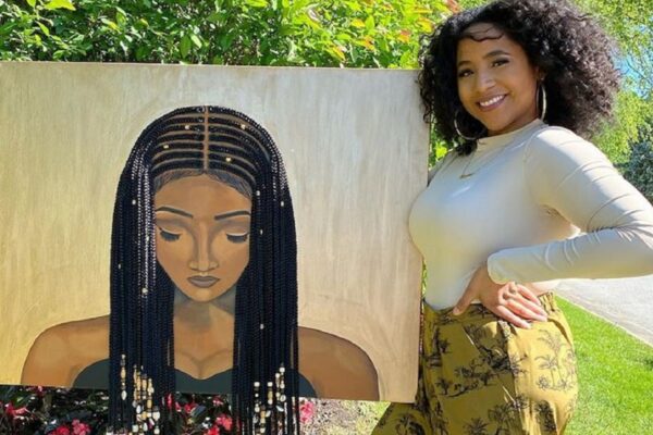 Tyler Clark pinta quadros de mulheres negras com cabelo de verdade e chama a atencao com seu trabalho 50