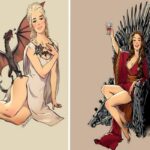 Andrew Tarusov ilustrador russo cria versao pin up de personagens de Game of Thrones 23