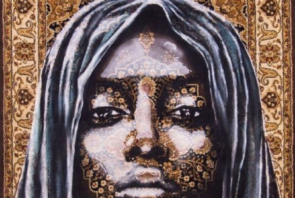 Mateo Wallpapers artista canadense transforma tapetes persas em lindos rostos de mulheres 4