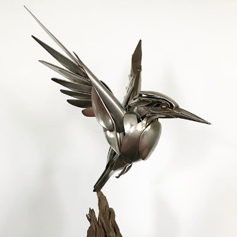Matt Wilson artista cria esculturas de passaros com sucata 15