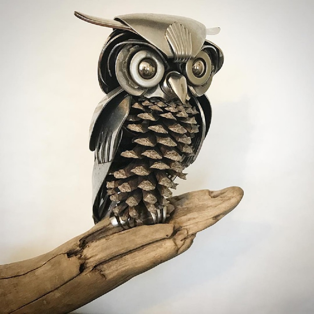 Matt Wilson artista cria esculturas de passaros com sucata 7