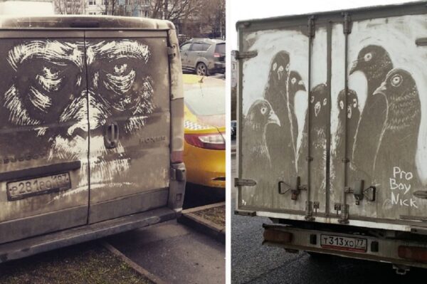 Nikita Golubev artista russa cria desenhos incriveis em caminhoes e tecnica chama atencao 50