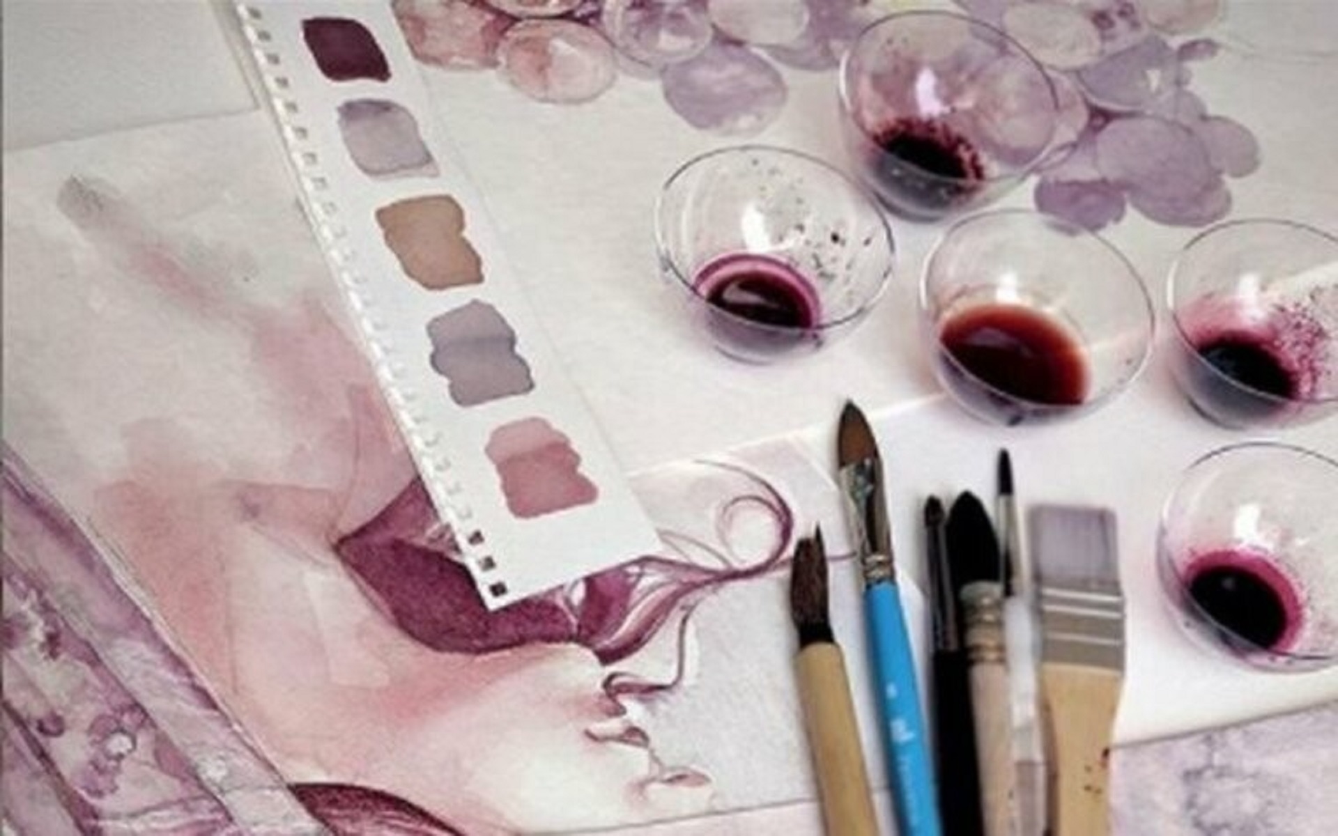 Winerelle a arte de pintar com vinho 5