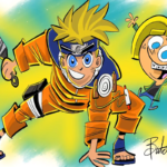 Butch Hartman ilustrador recria personagens de animes no estilo de OS Padrinhos Magicos 50