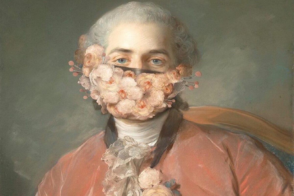 Volker Hermes artista adiciona mascaras em pinturas classicas 50
