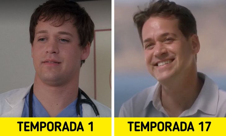 Antes e depois de personagens de Greys Anatomy 2