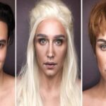 Paolo Ballesteros personagens de Game Of Thrones com maquiagem 50