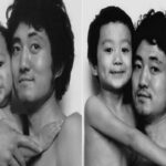 Sequencia de fotos de pai e filho ao longo de 26 anos 50