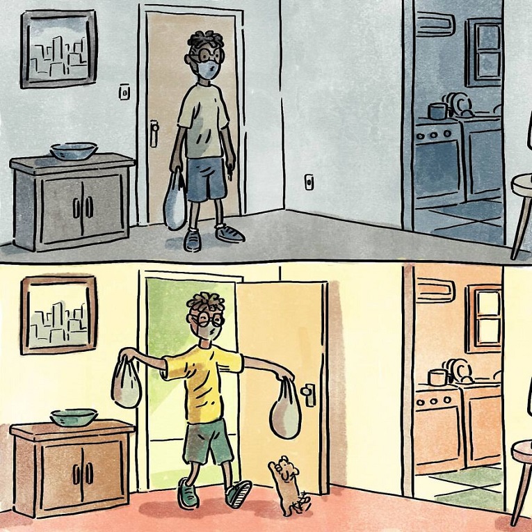 Ademar Vieira ilustrador brasileiros cria quadrinhos com antes e depois de adotar um pet 6