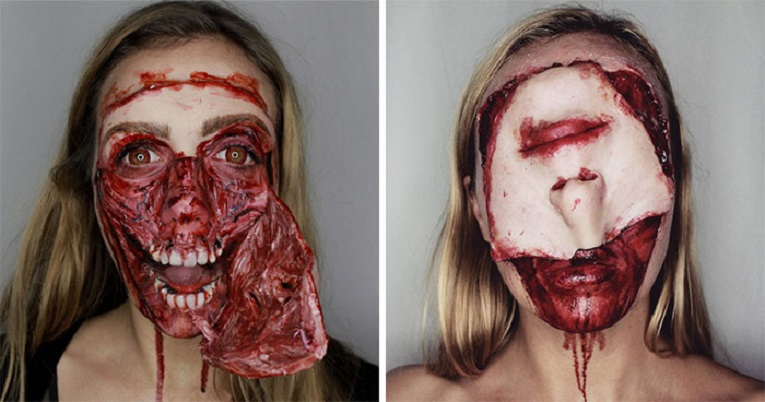 Julia Wunderlich maquiadora pinta horripilantes maquiagens de Halloween 1