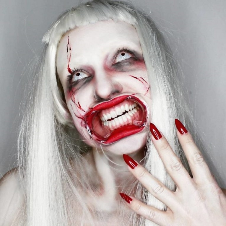 Julia Wunderlich maquiadora pinta horripilantes maquiagens de Halloween 3