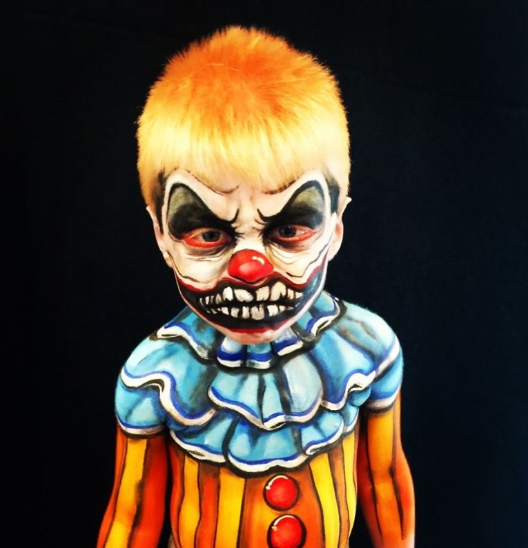 Lynn Hetherington artista faz maquiagem de Halloween em criancas 11