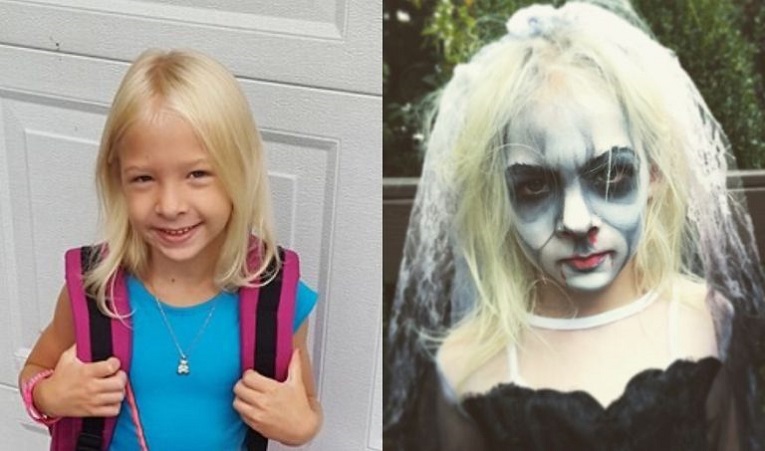 Lynn Hetherington artista faz maquiagem de Halloween em criancas 16