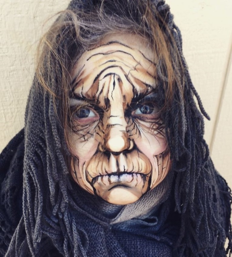 Lynn Hetherington artista faz maquiagem de Halloween em criancas 3