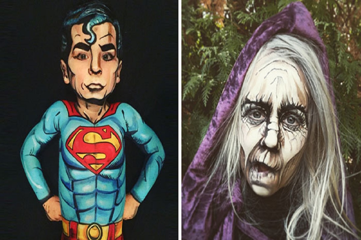 Lynn Hetherington artista faz maquiagem de Halloween em criancas CAPA