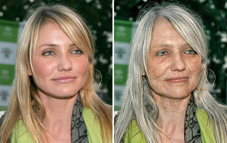 Artistas criam celebridades envelhecidas em Photoshop 7
