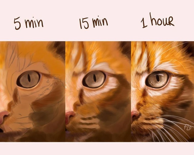 Artista holandesa Floortje mostra o tempo gasto em cada processo de ilustracao 10