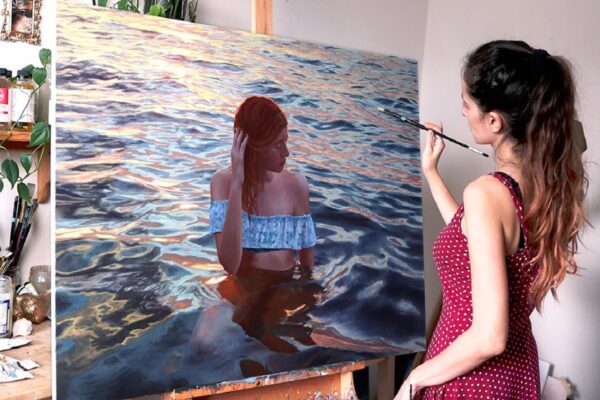 Lena Danya levou 2 anos para terminar pintura a oleo realista CAPA
