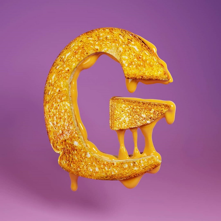 O alfabeto 3D de comida de Ben Chelouche 7