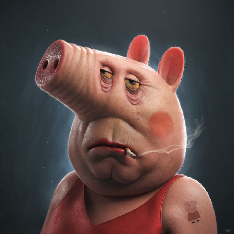 Personagens animados em versao 3D assustadora do artista brasileiro Yan Blanco 1