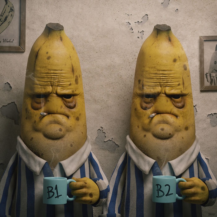 Personagens animados em versao 3D assustadora do artista brasileiro Yan Blanco 3