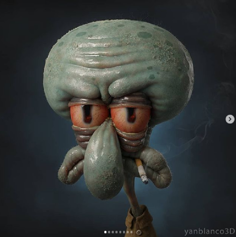 Personagens animados em versao 3D assustadora do artista brasileiro Yan Blanco 8