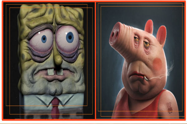 Personagens animados em versao 3D assustadora do artista brasileiro Yan Blanco CAPA