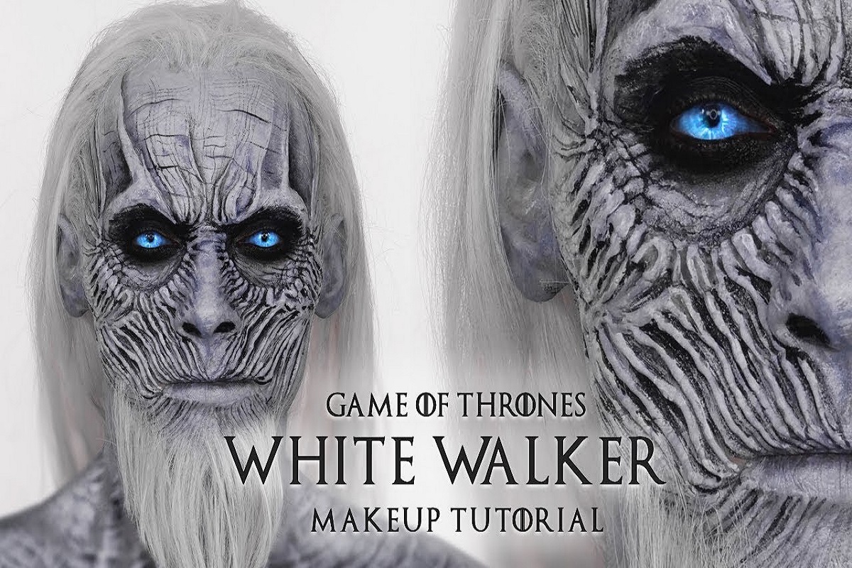 Maquiagem aterrorizante de White Walker, de Game of Thrones