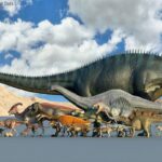 Comparação dos tamanhos de dinossauros