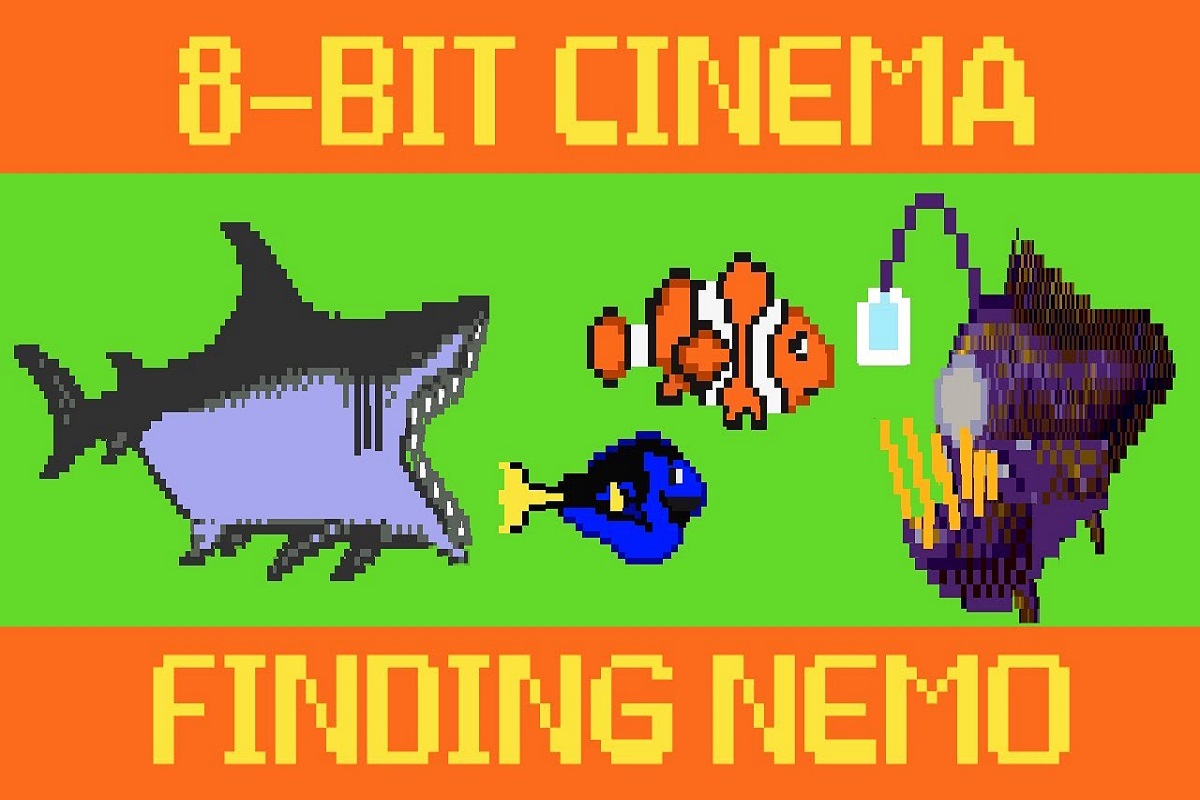 Procurando Nemo versão de cinema de 8 bits