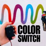 Misturador de cores inteligente que coloca diferentes matizes em uma única lata de tinta spray