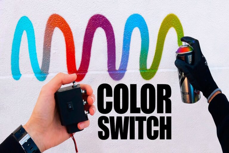 Misturador de cores inteligente que coloca diferentes matizes em uma única lata de tinta spray