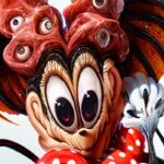 Minnie Mouse como uma fera grotesca em ilustração de Dan LuVisi